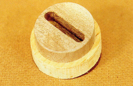 wooden key insert with notch made in the end